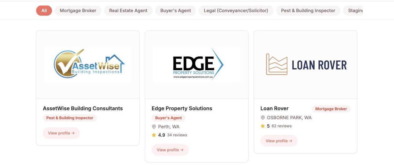 Directory and professional connections in the Marketli app